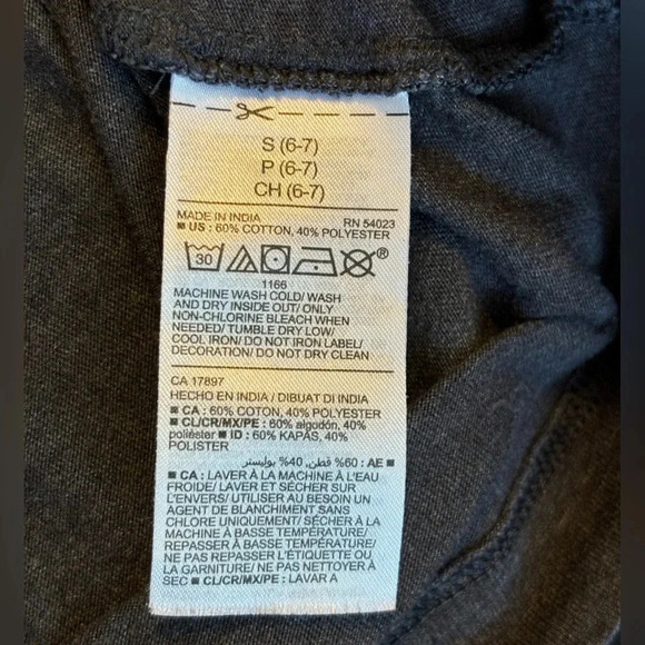 Old Navy Boys Optical Illusion "Stay 'Focused" Gray Long Sleeve Tee Size Small - Picture 4 of 4